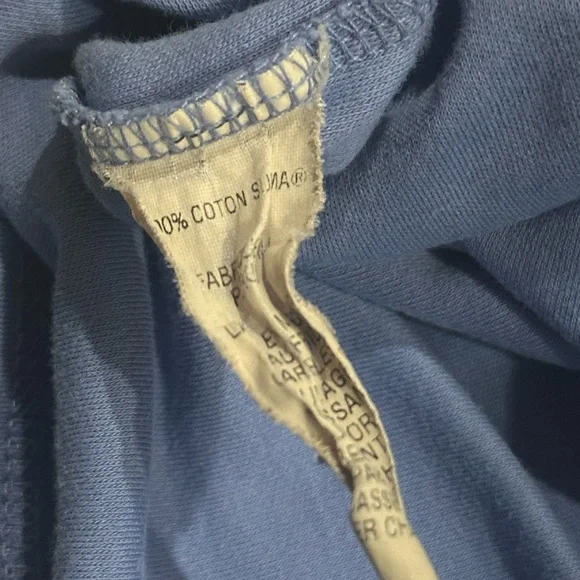 L.L. Bean Blue Cotton T-Shirt - Picture 3 of 4